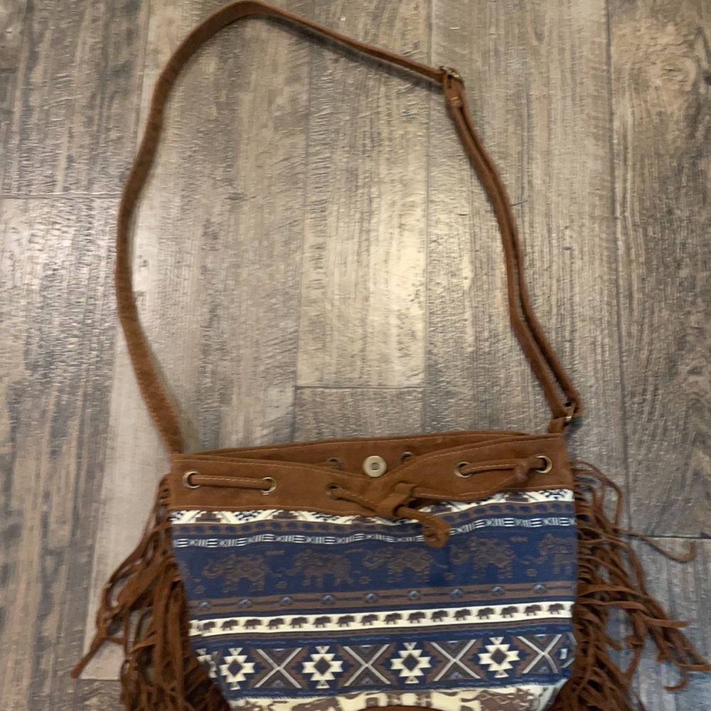 Elephant Bucket hobo crossbody purse Boho - Picture 9 of 12